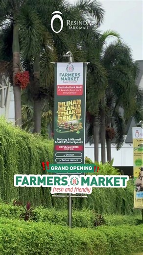 Farmers Market Resinda Park Mall is officially OPEN! 🛒✨ Pilihan belanja semakin fresh, semakin lengkap, dan sekarang semakin dekat dengan kamu! 💚 📍 Farmers Market Resinda Park Mall 📅 26 Februari 2026 ⏰ 11.00 WIB Rayakan opening spesial dengan berbagai promo menarik: 🎉 Diskon spesial 🎁 Tebus hemat 🛍️ Beli 1 Gratis 1 💸 Potongan harga favorit setiap hari 🎁 Hadiah GRATIS* Lebih hemat lagi! Download RANCH App sekarang & gunakan kode FMRPM untuk dapatkan e-voucher Rp25.000 (min. belanja Rp300