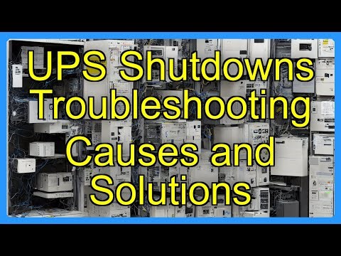 UPS Shutdowns Troubleshooting Causes and Solutions