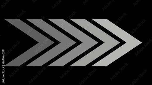 3d render of a red arrow symbol made of many spheres. Animated Right directional red arrow . next button concept animation. loading animation. Swipe Arrow moving video. Forward animation. road sign