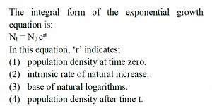 The integral form of the exponential growth equation is:\mathr... | Filo