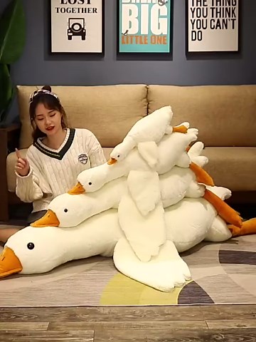 Goose Stuffed Animal Pillow Toy, Cute Giant White Goose Stuffed Animal Duck Plush,Swan White,It's a for Everyone.
