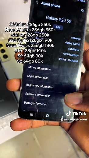 Samsung Galaxy Smartphones Price Comparison