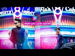 PicsArt Neon City Light Concept Photo Editing Tutorial in Picsart Step by Step - Neon Light Editing