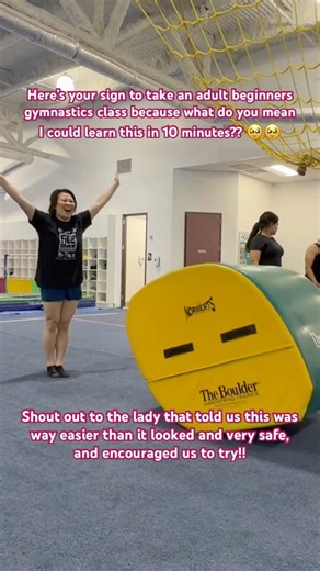 First time trying back handspring like this! Adult beginners gymnastics #backhandspring