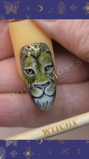 Lion Nail Art Design! ✨🦁 #nailart #naildesigns #robinmosesnailart #nailtutorial #nailartist #lionnailart #animalnails | Robin Moses Nail Art