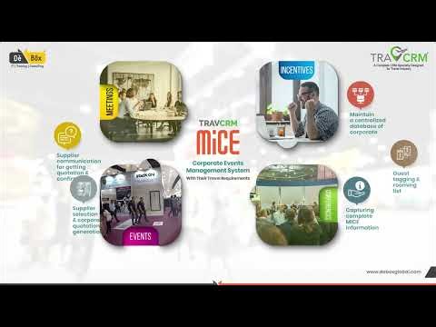 TRAVCRM MICE - Corporate Events Management System with their Travel Requirements.