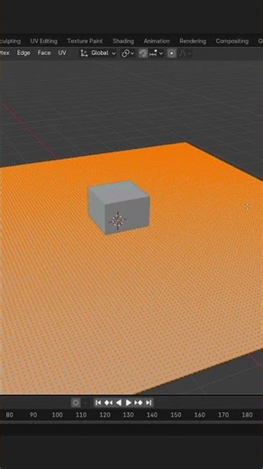 Snow Displace effect in 3d #shorts #3d #cgi #vfx