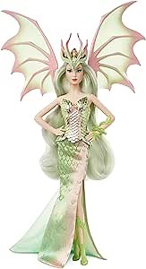 Amazon.com: Barbie Signature Mythical Muse Fantasy Dragon Empress Doll, 15-in, Collectible, with Pastel-Colored Hair and Wings : Toys & Games