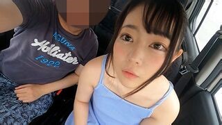 Kolosszális szemek és apró test! 147 cm-es osaka mini gádzsi cidázza és veri a brét vezetés közben