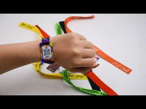 Custom Woven Label RFID Wristbands | Smart RFID Bands with Readable Card for Events
