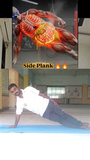 🚨 पेट की मसल्स मजबूत करनी हैं? Side Plank Challenge करो! 💥 #yoga #viral #sideplank #yogaholicveer