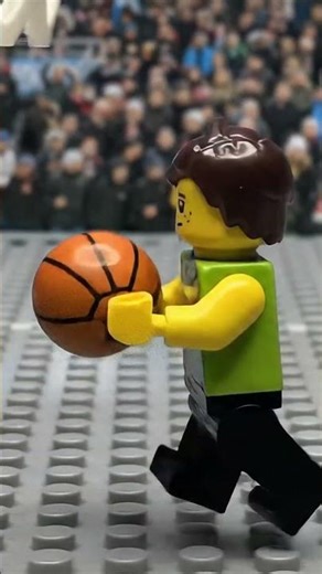 Dunking a basketball in Lego... #lego #basketball #highlights