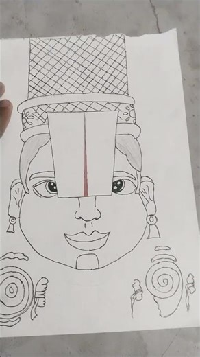 #venkateshwara swamy drawing simple