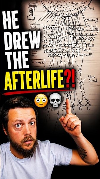 Man Draws What He Saw While Dead?! 😳💀 #mystery #creepy #scary