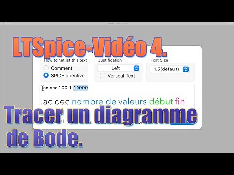 Vidéo 4 : LTSpice-Tracer un diagramme de Bode.