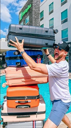 Who can stack the HIGHEST pile?! 🤯🧳