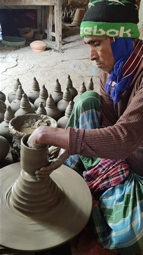 Mud pot making #mud #pot #pottery #potmaking