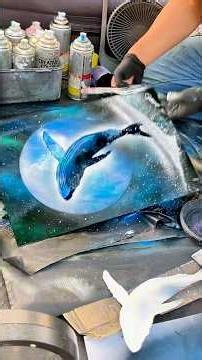 Giving a painting to a guy I met on the street #sprayart