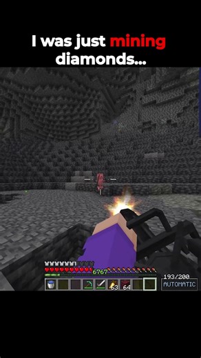 I was Just Mining diamonds #minecraft