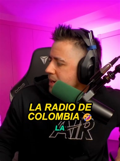 La radio de Colombia 🤣 #auronplay #radio #colombia #risas #viral | auron