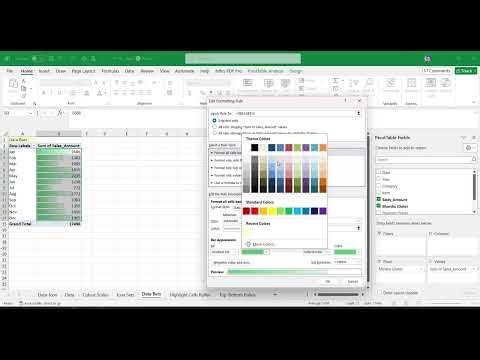 Conditional Formatting in pivot tables