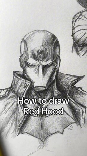 How to draw Red Hood! Who should I draw next? #art #artistsoftiktok #redhood #jasontodd #batman #drawing #tutorials #dc how to draw redhood jason todd art Jason Todd