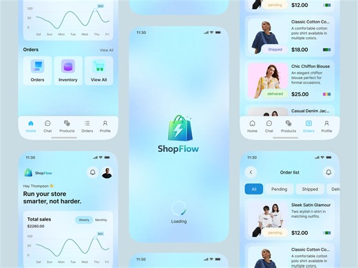 ShopFlow – eCommerce Store Management Mobile App UI