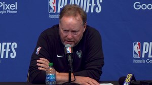 #Bucks coach Mike Budenholzer on Giannis: "There was [an] X-ray that was clear here, so we'll monitor him, see how he does -- see how he wakes up, how he feels the rest of tonight and tomorrow." #FearTheDeer | FanDuel Sports Network Wisconsin