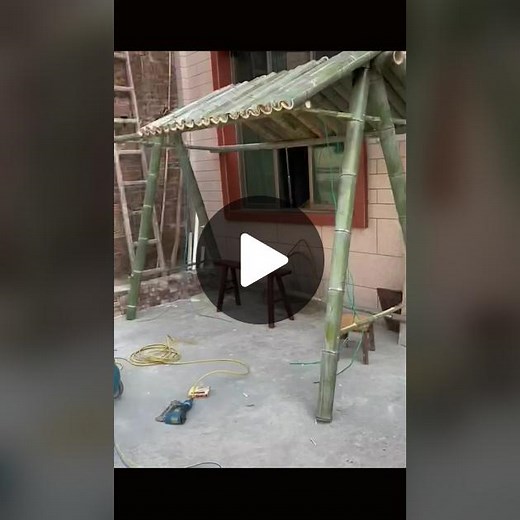 Creative Bamboo Hut Design with Relaxing Outdoor Space