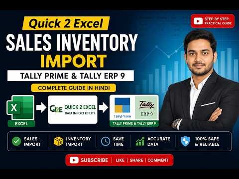 Excel to Tally Prime Sales Inventory Import | Quick2Excel Full Guide 81071-72431