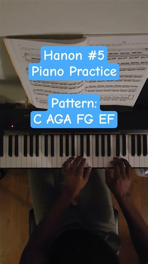 hanon 5 #pianopractice #youlearnmusic #learnpiano #adultpianobeginner #gospelpiano #beginnerpiano