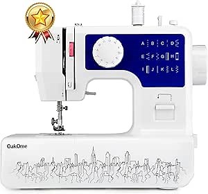Household Sewing Machine Multifunction - 12 Built-in Stitches and Patterns, Strong Horsepower, Perfect for All Sewing Jobs, Great for Beginners and Convenient for The Experienced (Blue)