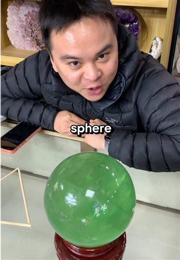 Do you know how to make those three chopsticks into a straight line by moving only one chopstick? #crystalspheres #highqualitycrystals #crystalshoponline