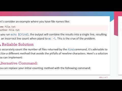 Understanding Why echo $(find) | wc -l Does Not Accurately Count Files in Bash
