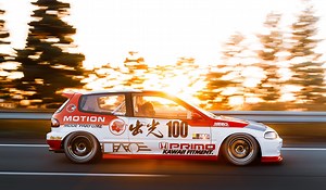 This Civic EG grip car stands out in a drift-heavy region of Japan.