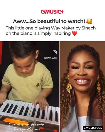 7.2K reactions · 570 shares | This little one playing Way Maker by Sinach on the piano is simply inspiring! 凉殺 . .  @liliann_slima . . . . . . #waymaker #christianreels #gospelmusic #sinach #piano #viral #gmusicplus | Gmusicplus | Facebook