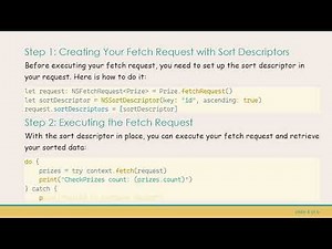 How to Sort Fetch Request in Swift 4 with Core Data