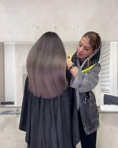 Stunning Gray & Chocolate Hair Color with Purple Highlights 💇‍♀️ | Hair Transformation