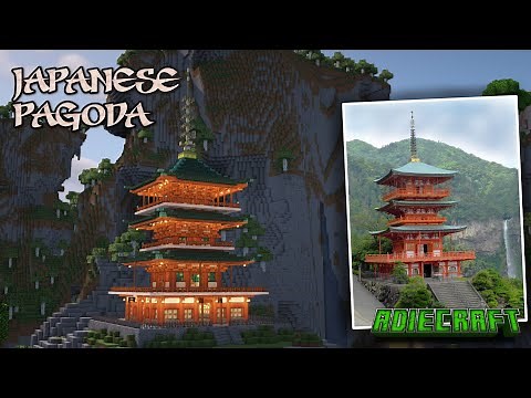 Japanese Minecraft Pagoda - Japanese Pagoda Minecraft TUTORIAL - Seiganto-Ji Pagoda - 1.16+