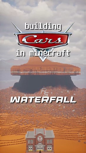 nico on Instagram: "starting the waterfall! #minecraft #minecraftbuild #radiatorsprings #cars"