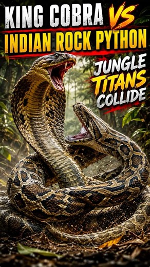 King Cobra vs Indian Rock Python🐍 Titans Collide | किंग कोबरा बनाम इंडियन रॉक पायथन 🐍