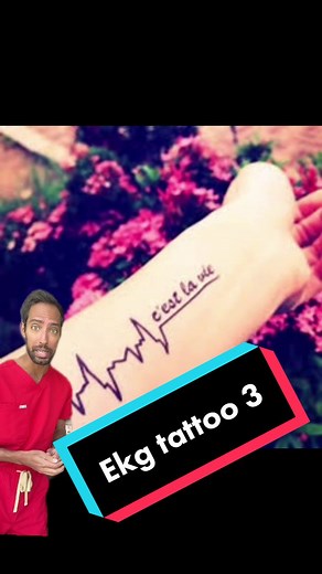 Red scrubs are back. EKG tattoos are back! #ekg #tattoo #ekgtattoo #medtok #medicine #doctor #scrubs #fyp #fypシ #foryou #doctorsoftiktok #TopGunMode
