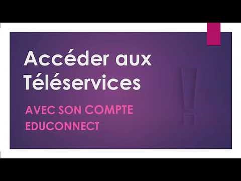 Accéder aux téléservices avec son compte Educonnect
