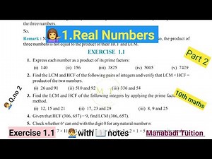 10th class maths |Chapter 1💁|Real numbers|🤷‍♀️ Exercise 1.1 |Q no 2| part 2|CBSE|NCERT|with notes|