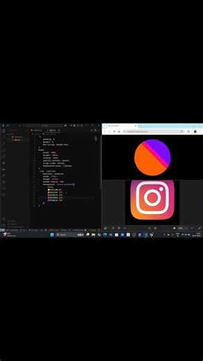 Rebuilding the Instagram logo in under 60 seconds. Let’s GO! 🚀🔥#instagram #html #css #webdevelopment