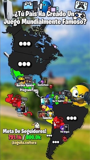 Has Your Country Created a World-Famous Game? 🎮🤔 #map #geography #countryballs #mapper #mapping