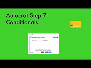 Autocrat Step 7: Setting Merge Conditions