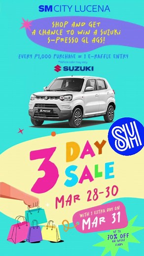 SM City Lucena 3-Day Sale: Save Up to 70% Off!