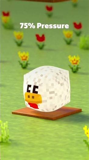 Inflating a Minecraft Chicken in 5 Levels 😳🐔 #shorts