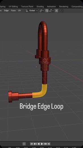How to use bridge edge loop in Blender #blendercommunity #blender3d #blendertips #blendertricks #blendertutorial | Rolando Otano